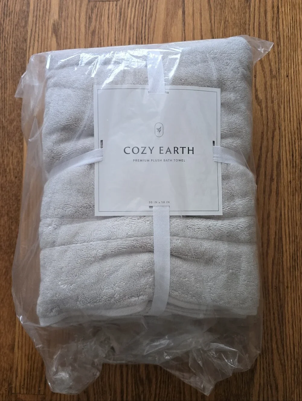 Cozy Earth Premium Plush Gray Bath Towels Grey Cotton Bamboo Viscose